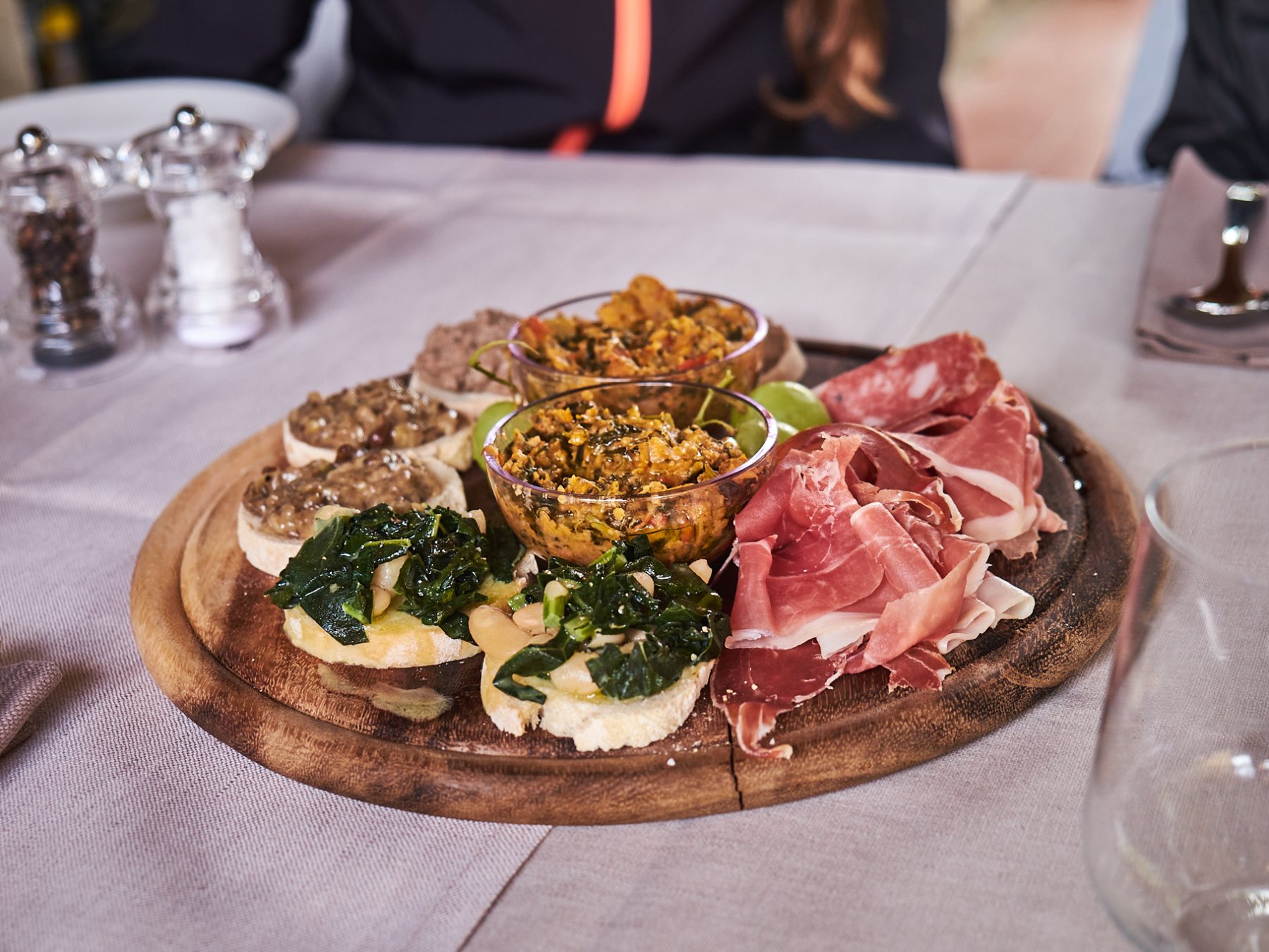 a plate of food on a table