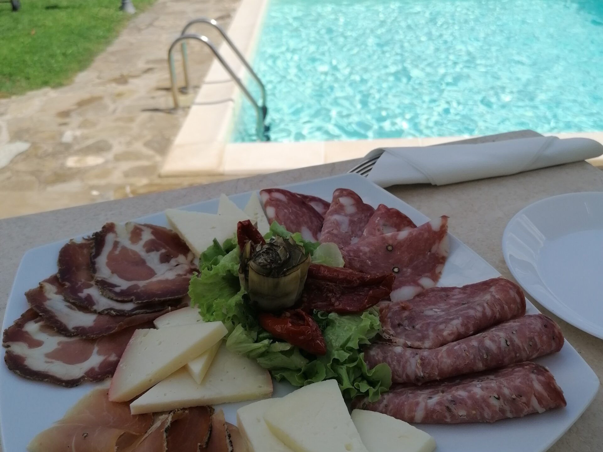 a plate of food on a table