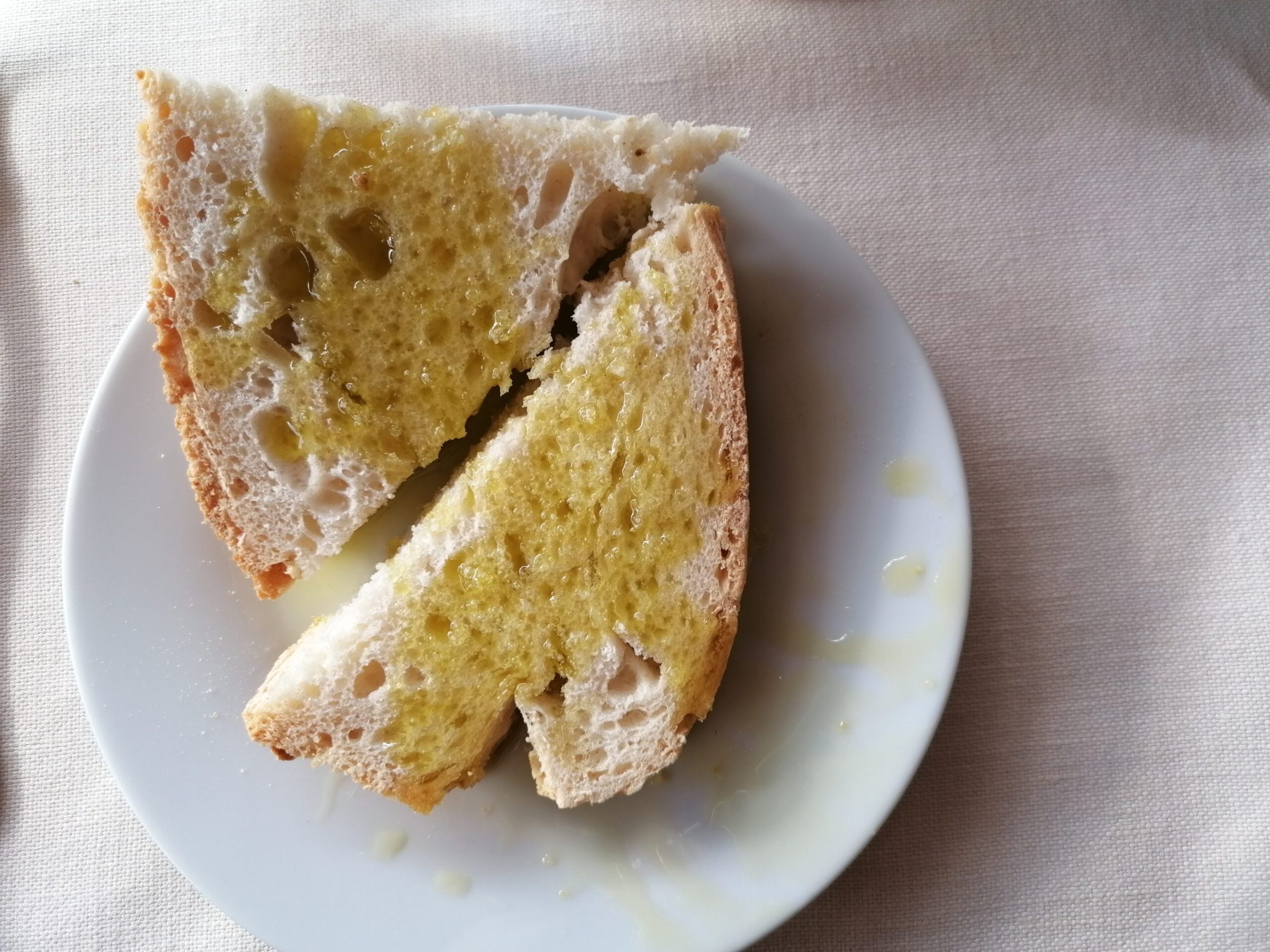 a piece of bread on a plate