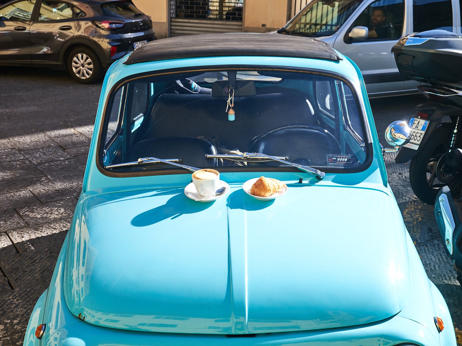 a car parked in a parking lot