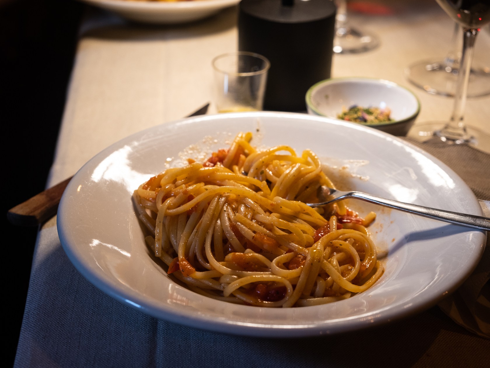 a plate of food on a table