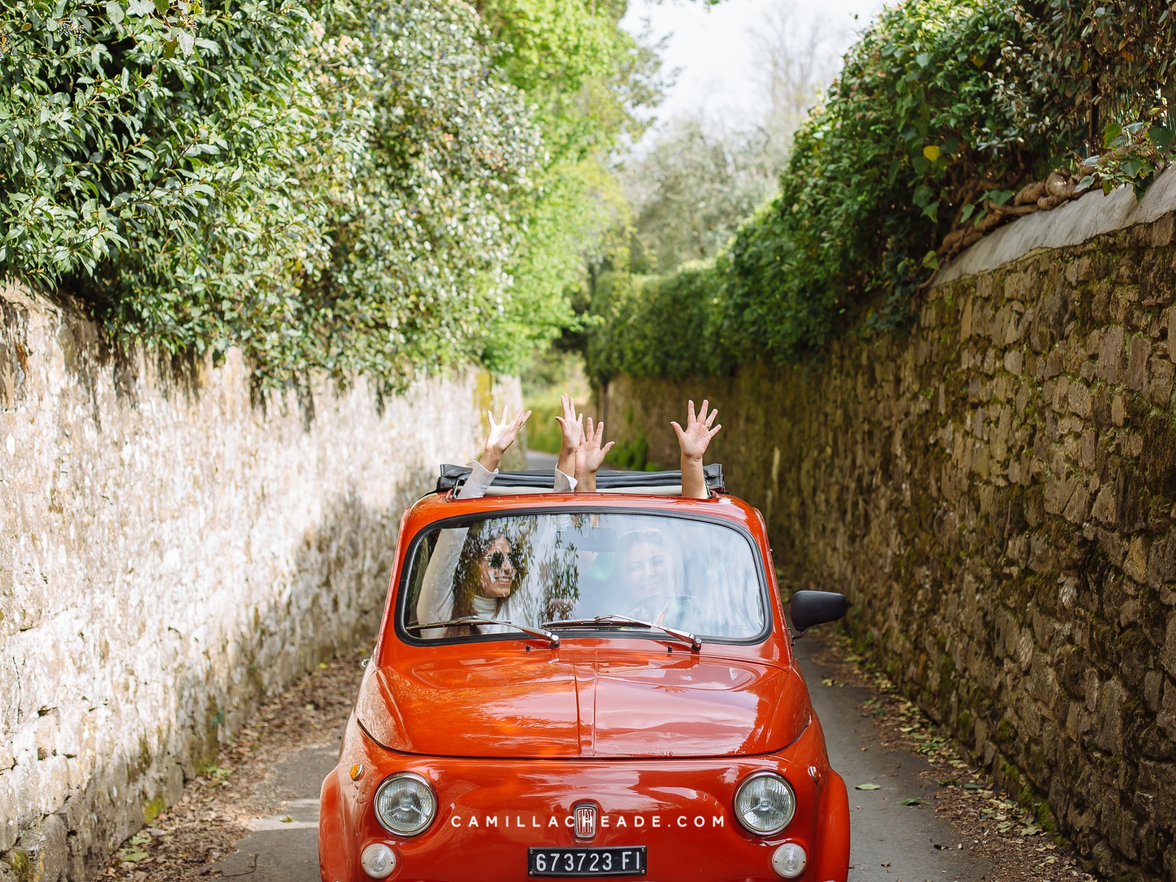 a car parked on the side of the road