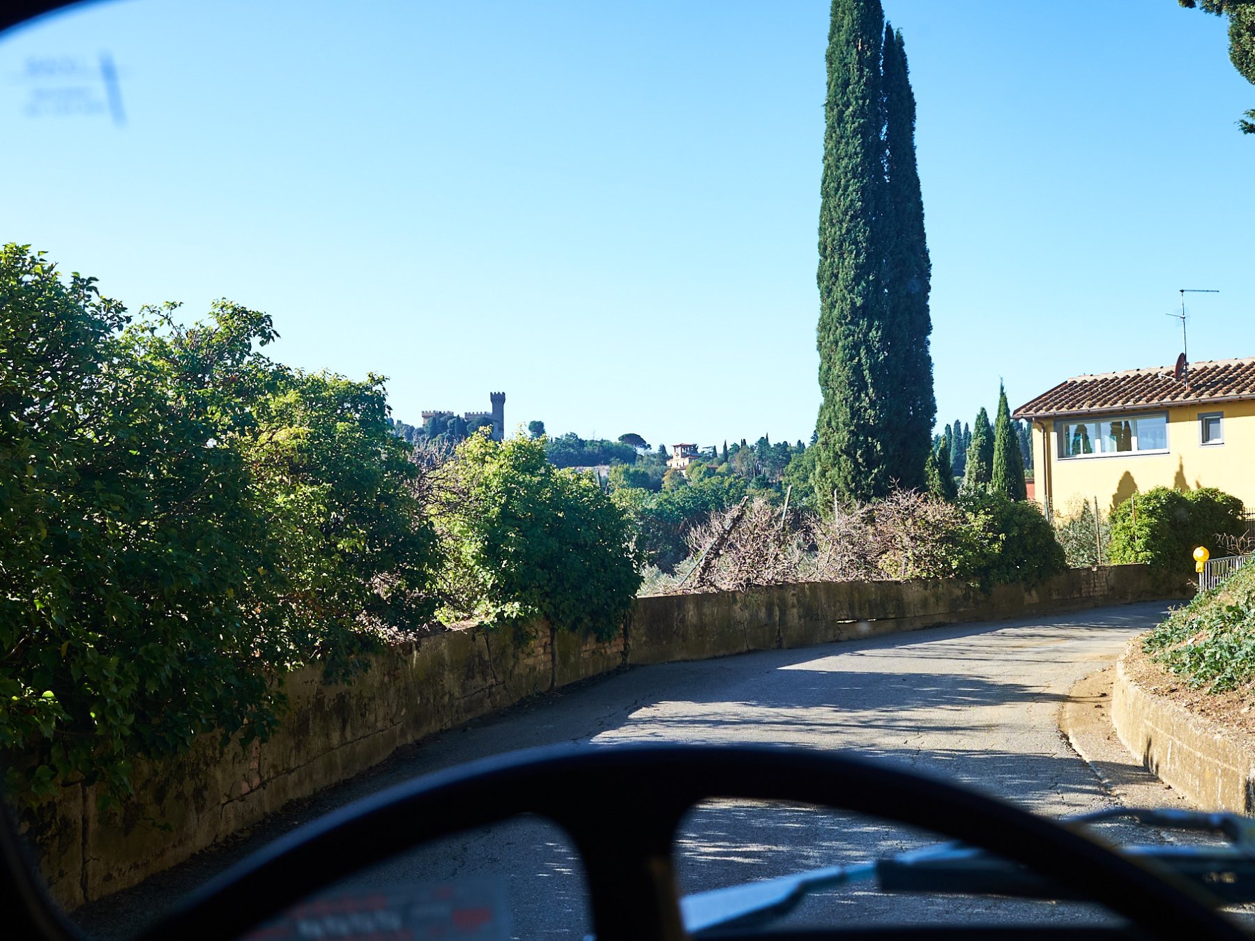 a side view mirror of a car